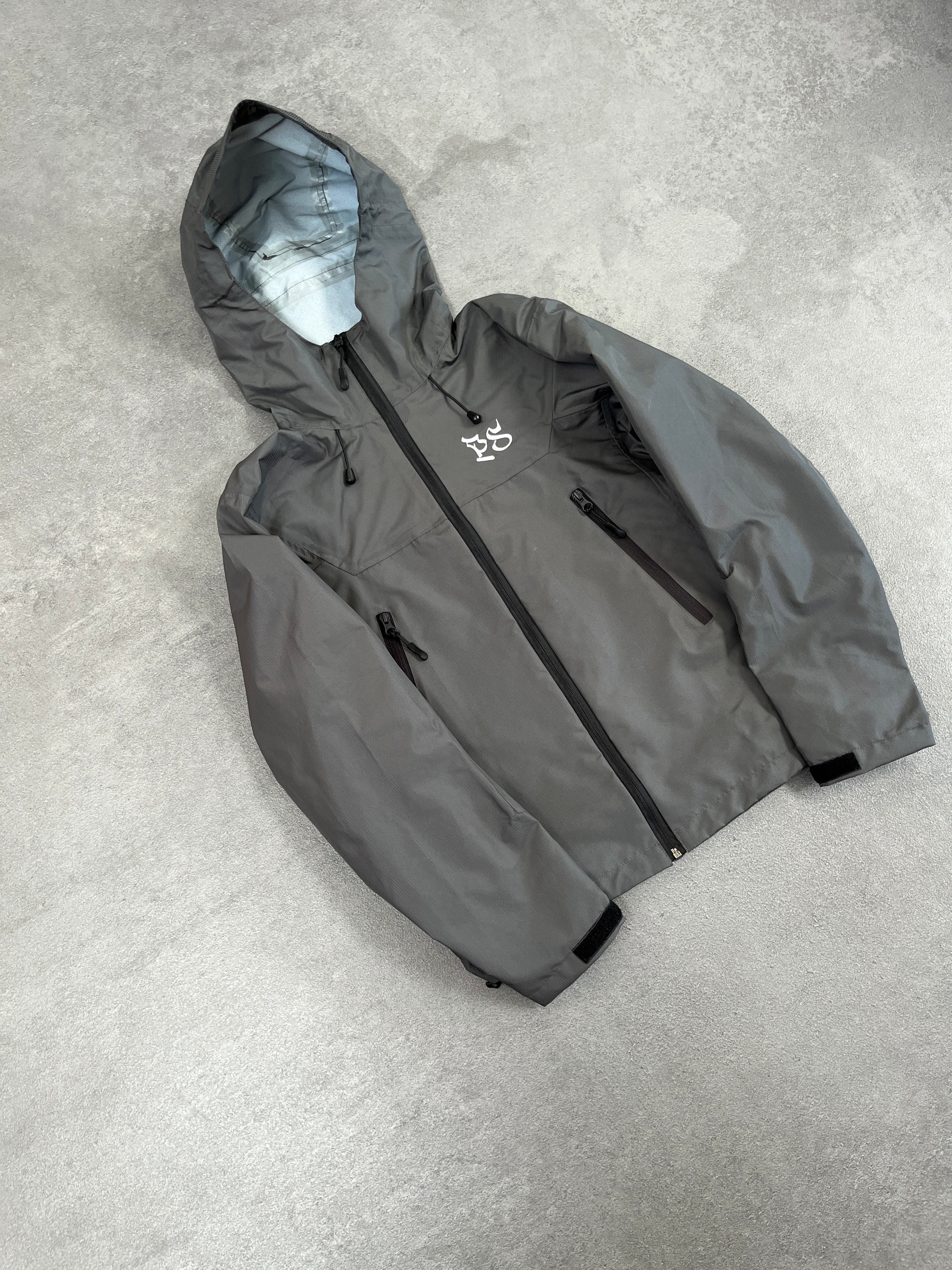 CHARCOAL GRAY RIPSTOP RAIN JACKET - Image 2