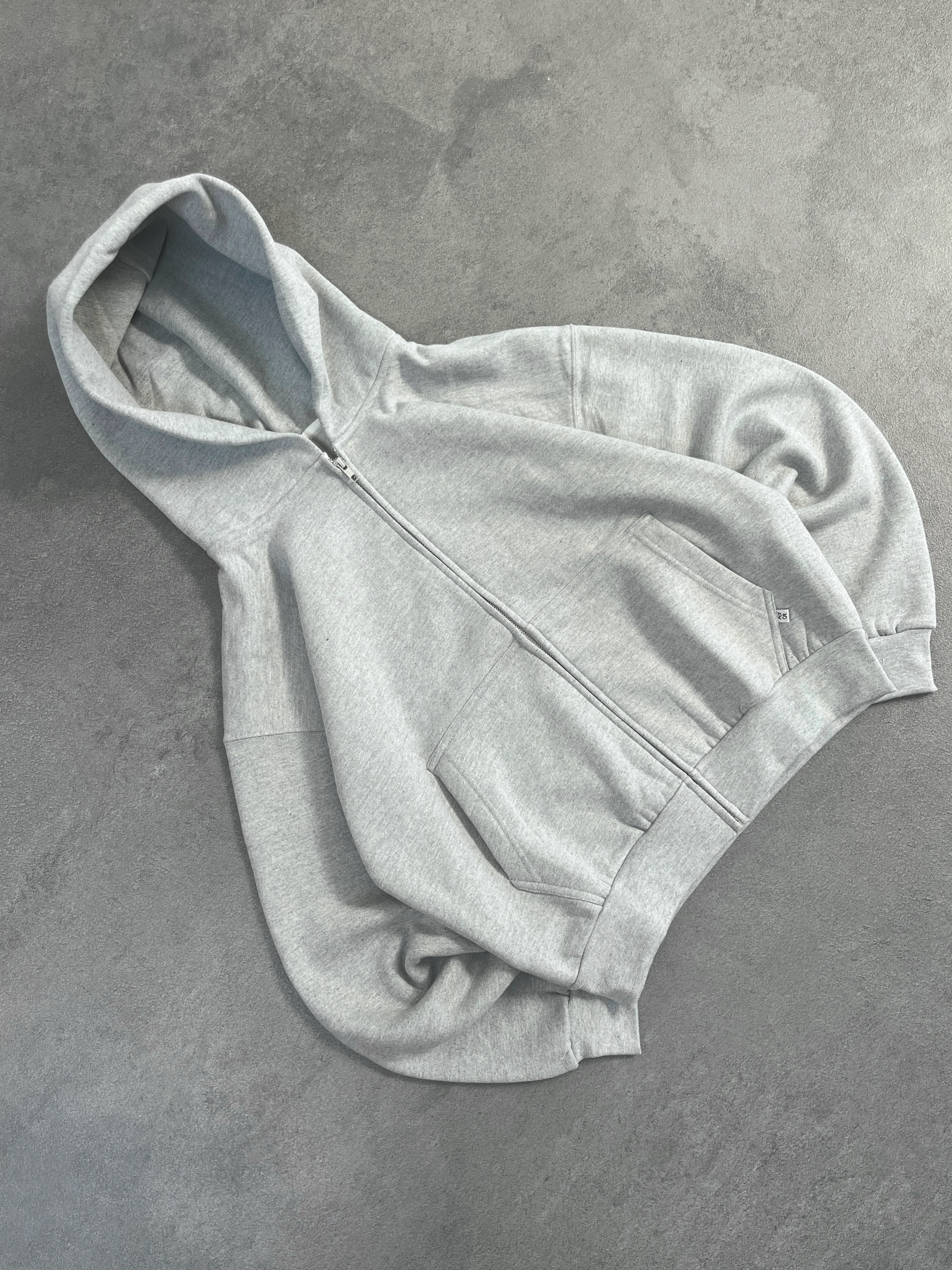 HEATHER GRAY ZIP-HOODIE - Image 3