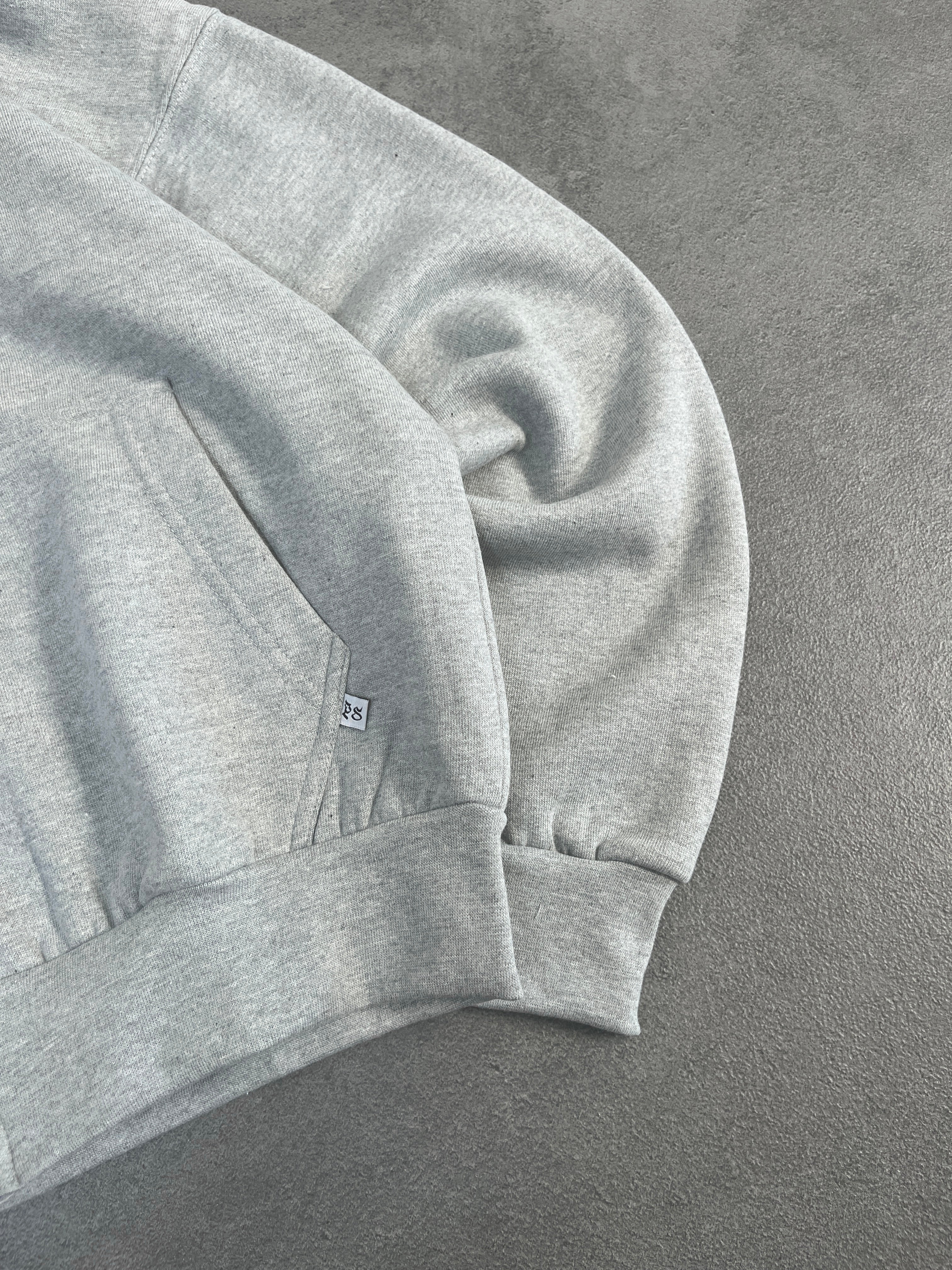 HEATHER GRAY ZIP-HOODIE - Image 4