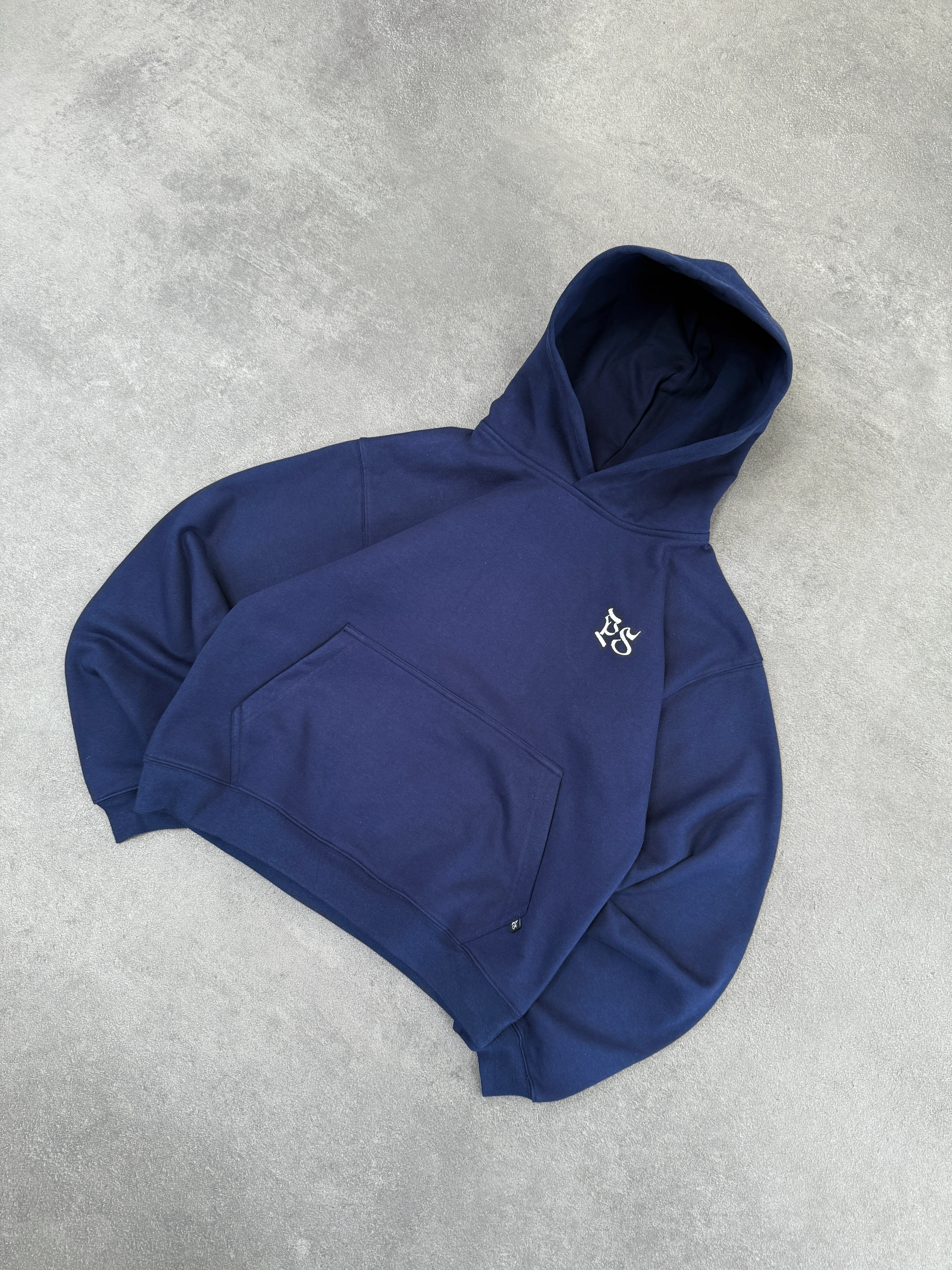 NAVY BOXY HOODIE - Image 3