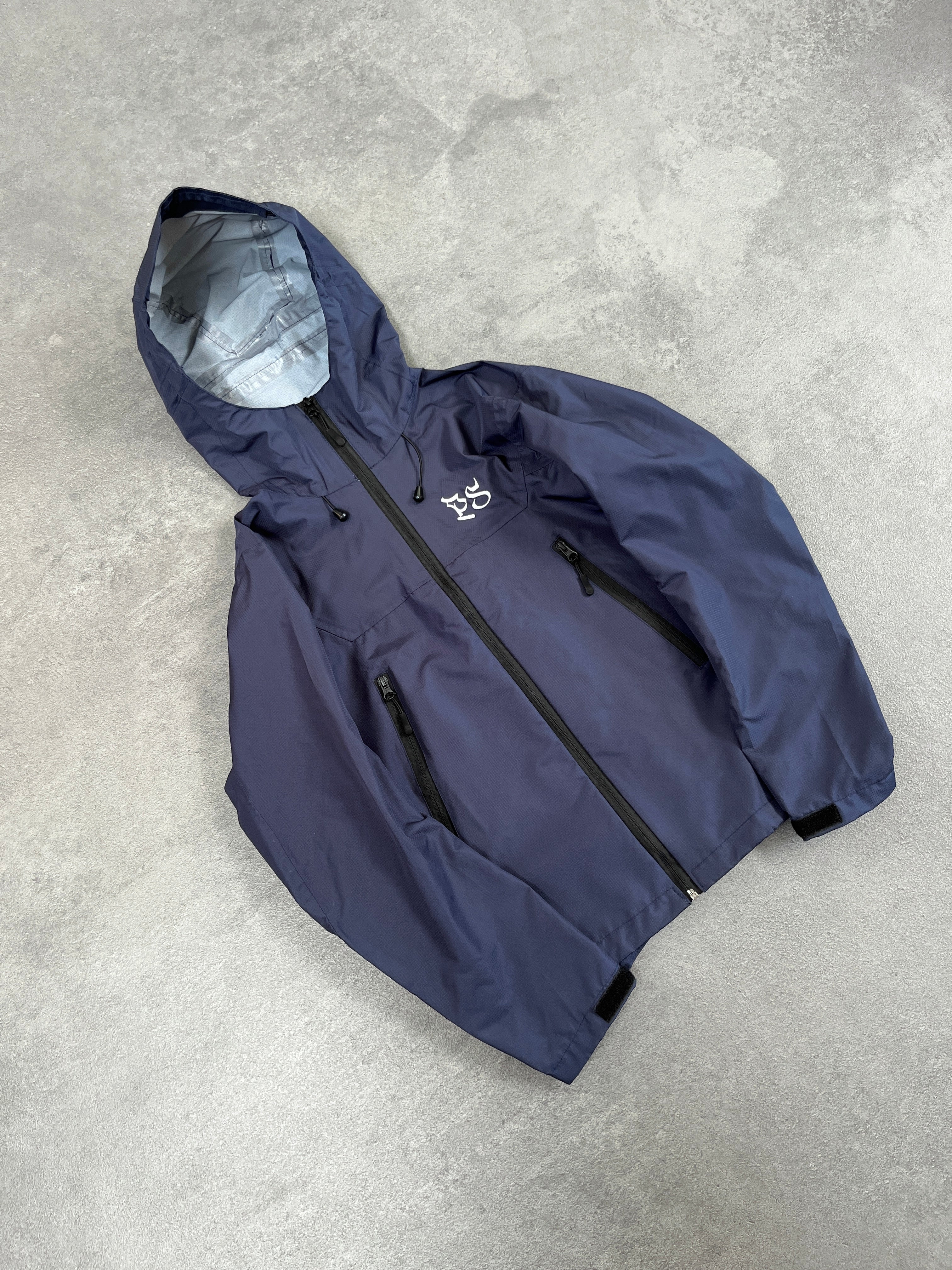 NAVY RIPSTOP RAIN JACKET - Image 2