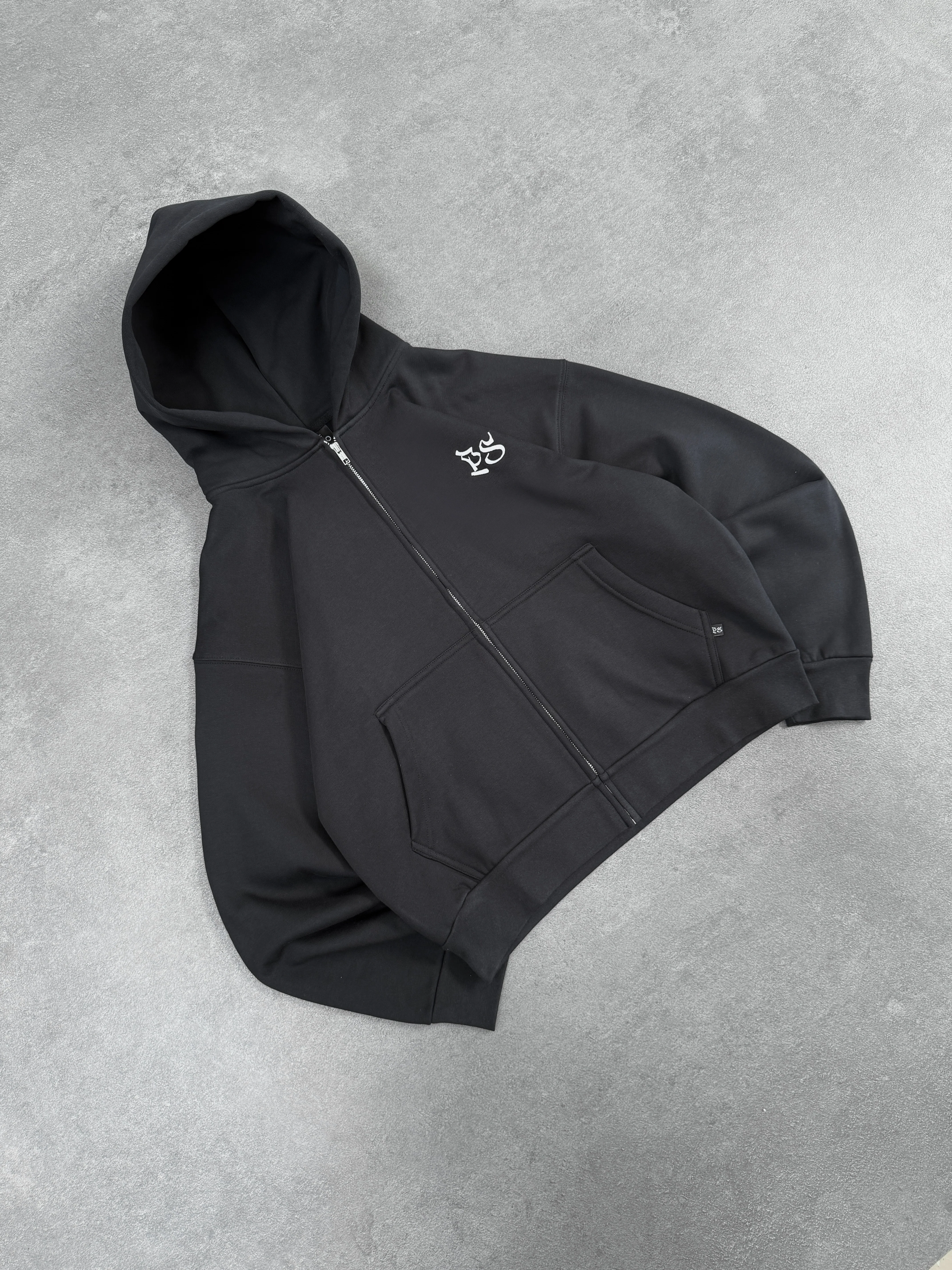 BLACK ZIP-HOODIE - Image 3