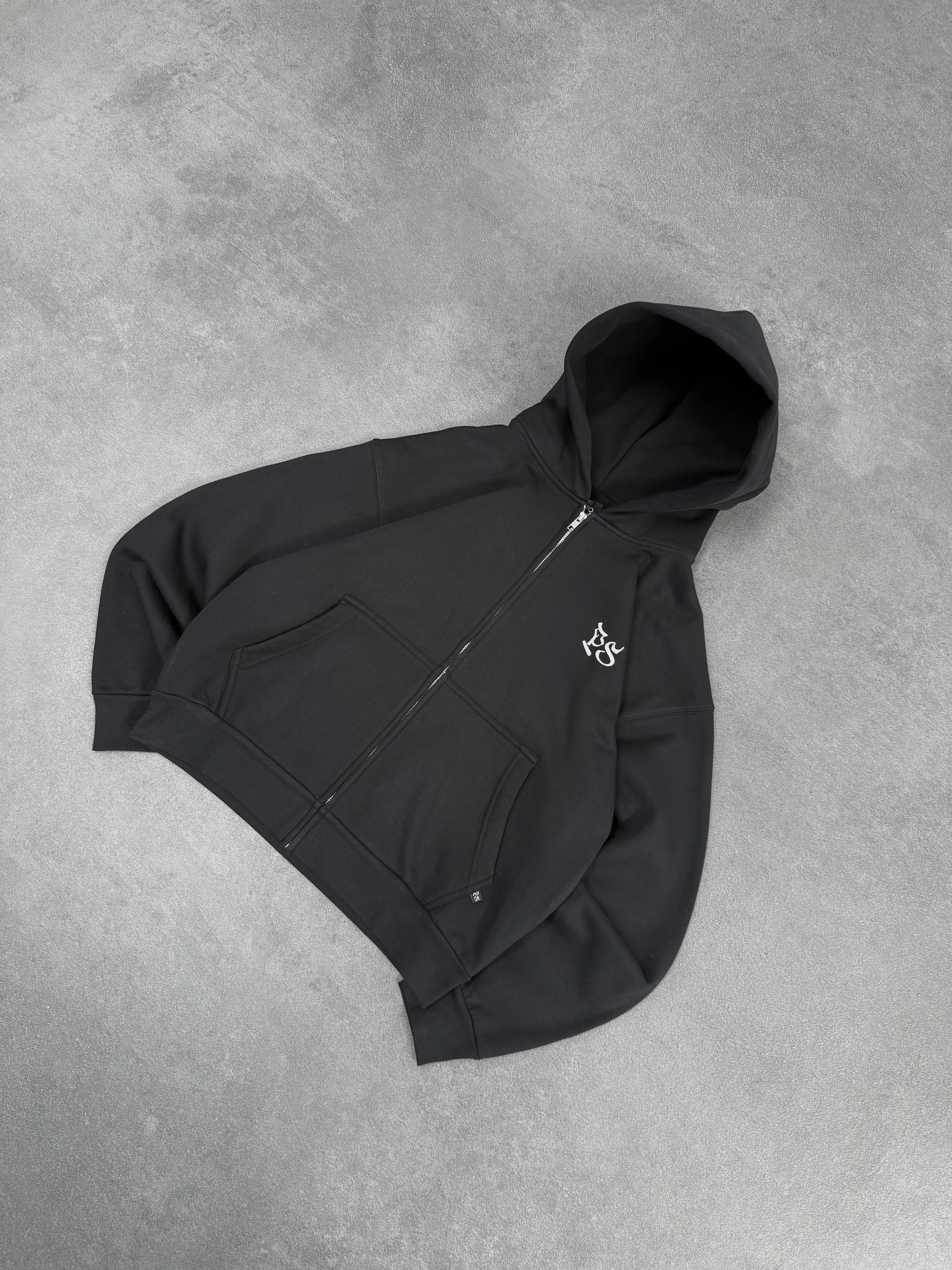 BLACK ZIP-HOODIE - Image 5