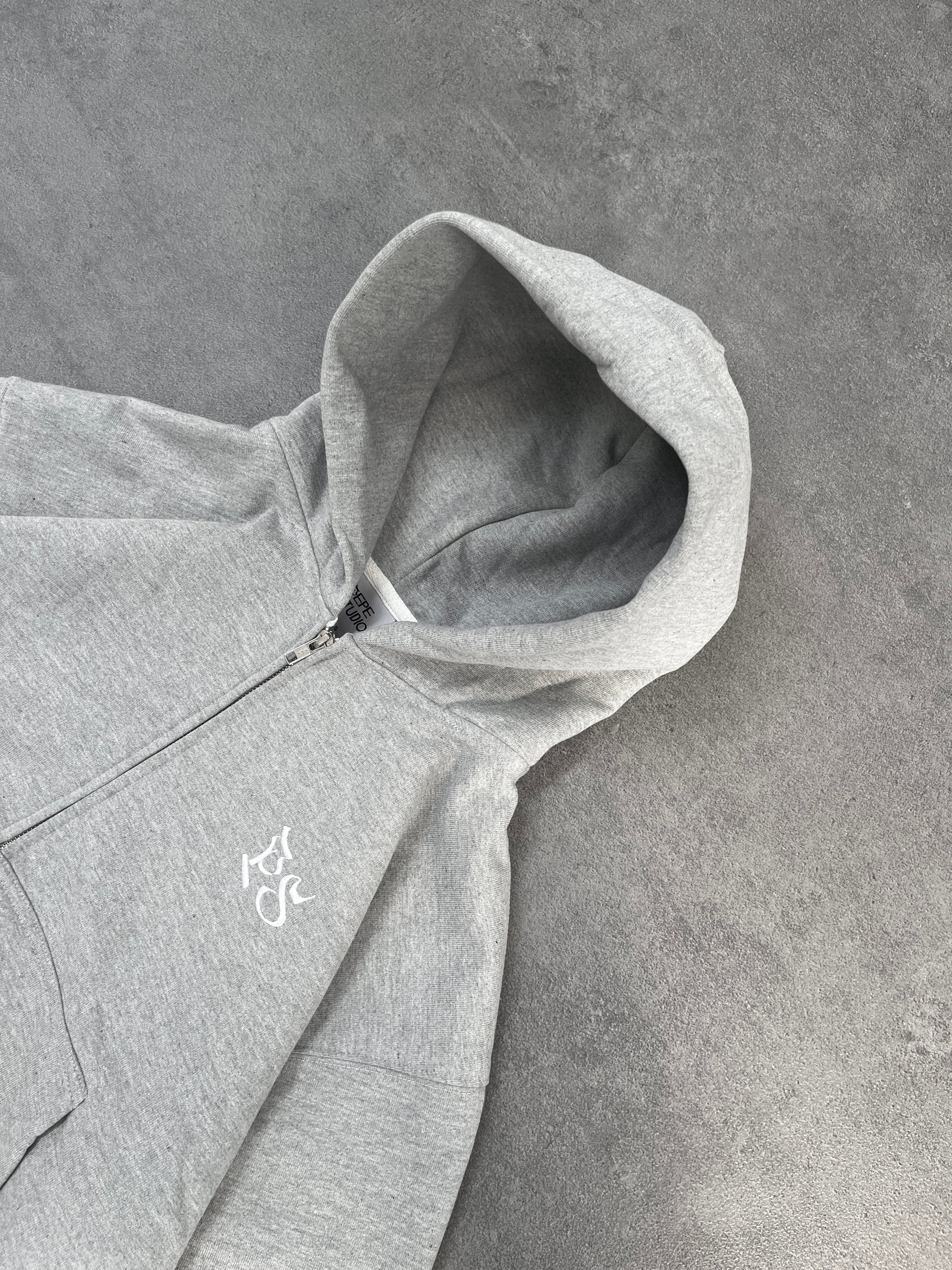 OG GRAY ZIP-HOODIE - Image 3