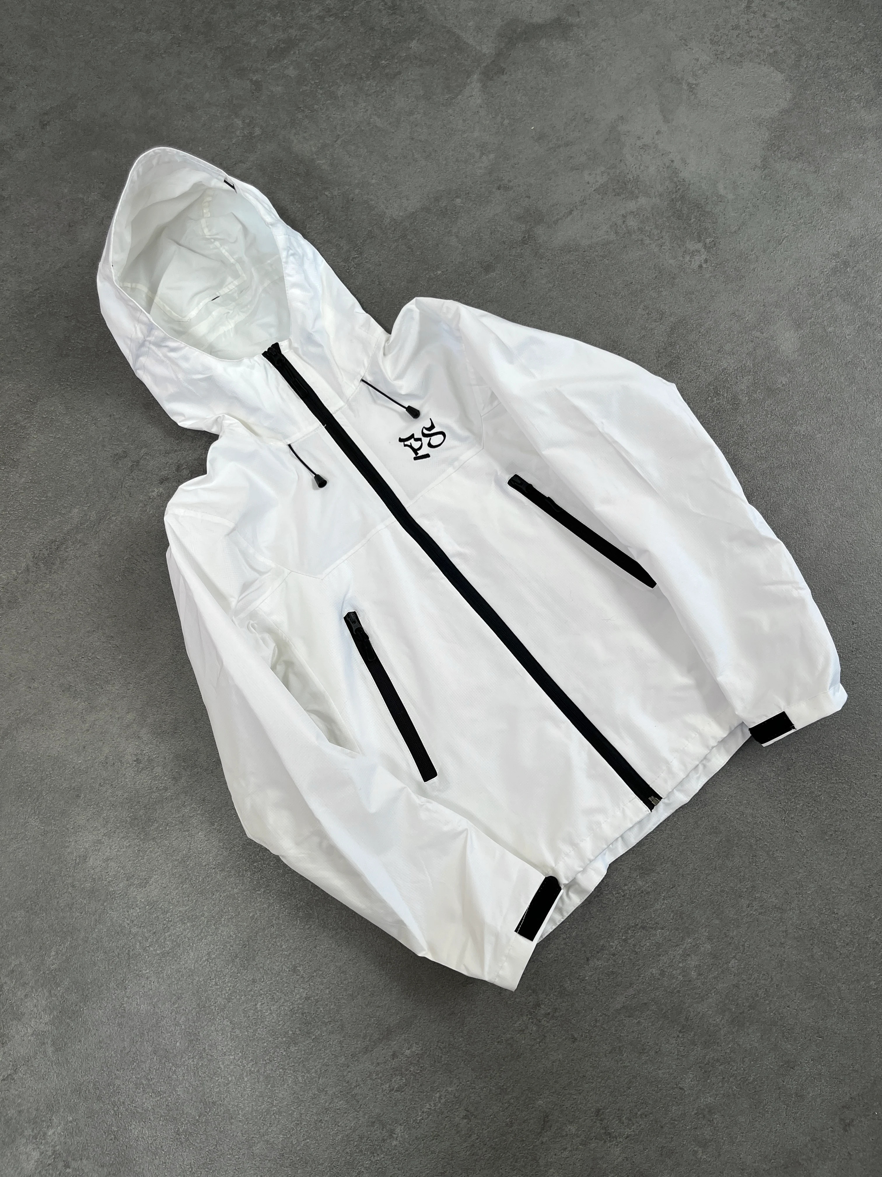 WHITE RIPSTOP RAIN JACKET - Image 2