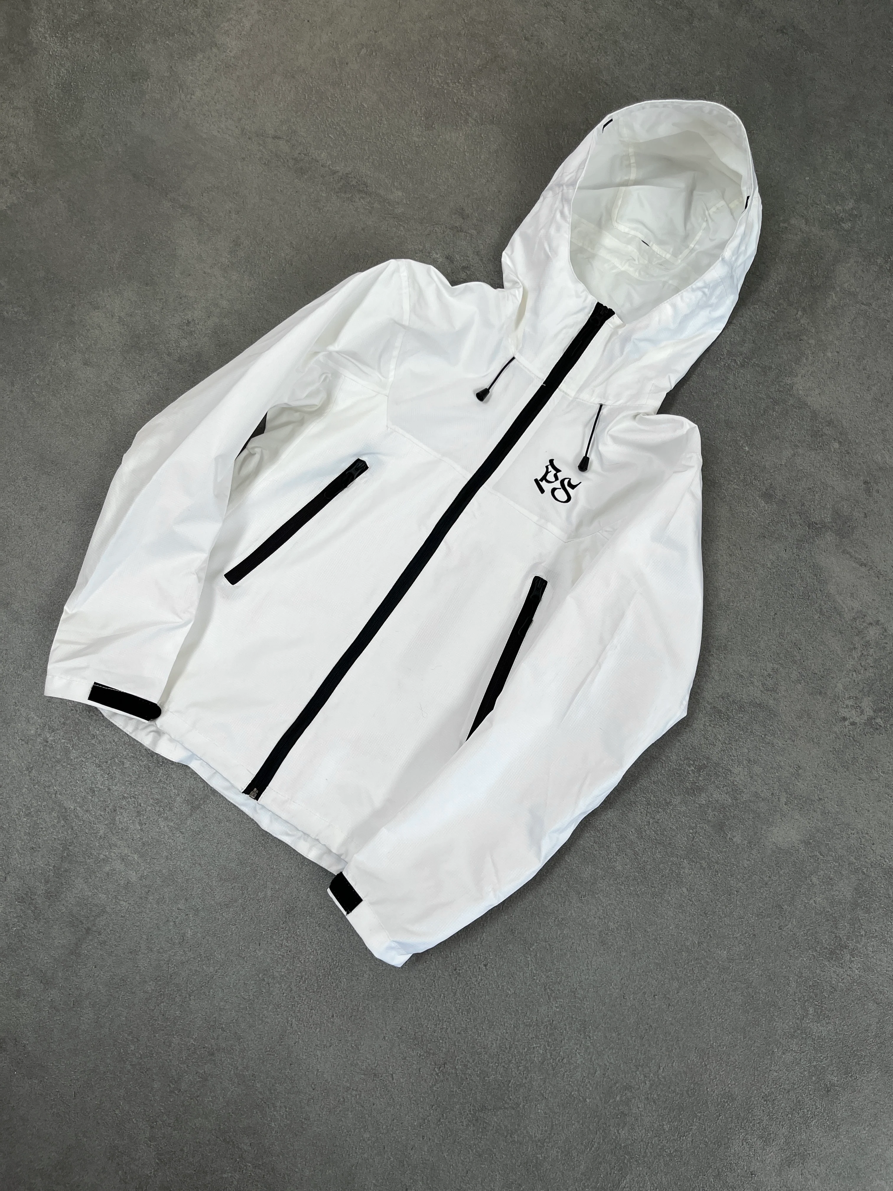 WHITE RIPSTOP RAIN JACKET - Image 3